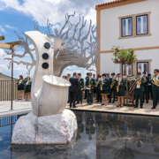 Sopro do Alentejo, escultura de Cristina Maria, Casa das Artes de Gavião, 2023, foto CMG