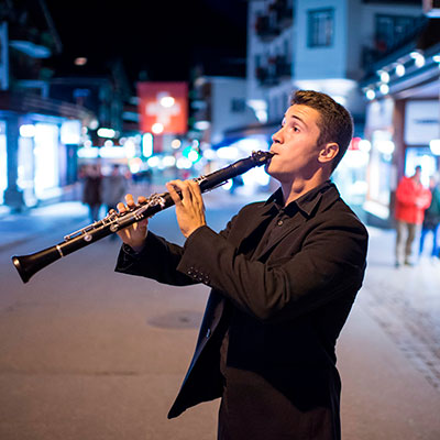 Joel Cardoso, clarinete, de Vieira do Minho, Zermatt Music Festival & Academy/Aline Fournier